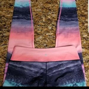 lululemon athletica Pants - Lululemon wunder under beachscape sunset sz 4 lululemon athletica Pants - Lululemon wunder under beachscape sunset sz 4